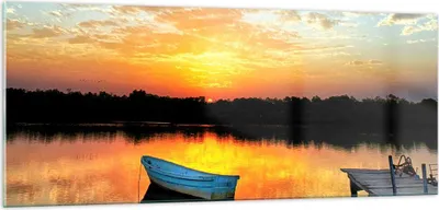 Produktbild von Bilder auf glas - Landschaft Sommer Meer - 100x40cm - Glasbilder - Wandbilder - Kunstdruck - zum Aufhängen bereit - Wanddekoration aus Glas - Glas Bilder - Wandbild auf Glas - GAB100x40-3167