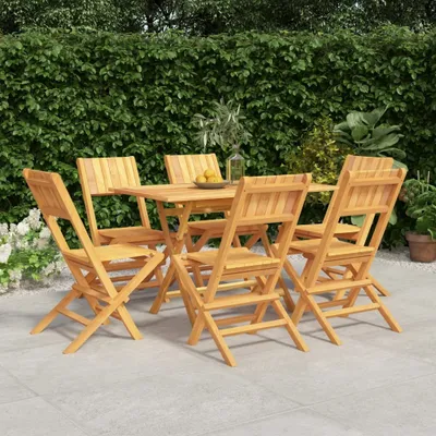 Image de Maison Exclusive - Ensemble de salle à manger de jardin 7 pièces en teck massif