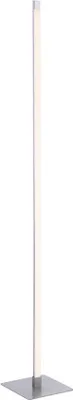 A tall, slim LED floor lamp with a square metal base, presented against a plain white background.