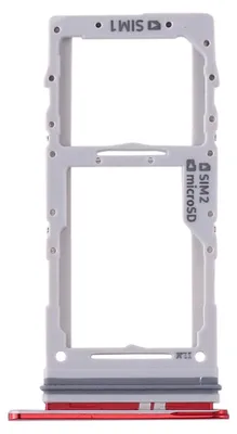 Image de Support pour cartes SIM double et Micro SD pour Samsung Galaxy S20 Plus / S20 Ultra - Rouge