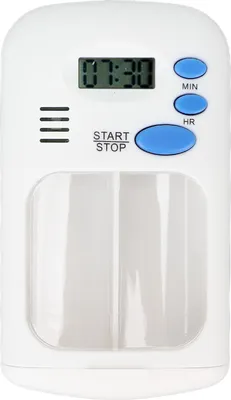 Produktbild von Intelligenter, tragbarer, automatischer Pillenspender mit 2 Fächern und Alarmfunktion für Reisen und Zuhause
