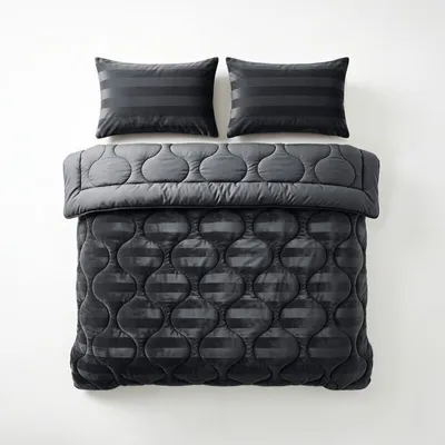 Produktbild von Sleeptime Lazy Bettdecke Hotel Samt Anthrazit 240 x 200 cm