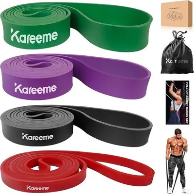 Produktbild von Naturkautschuk-Weerstandsbanden-Set für Heimtraining, Pull-ups, Krafttraining, Fitnessbanden, Latex, Terra Band