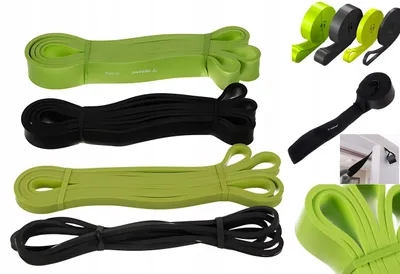 Produktbild von Fitness Widerstandsbänder Set 4 Widerstandsstufen Zubehör