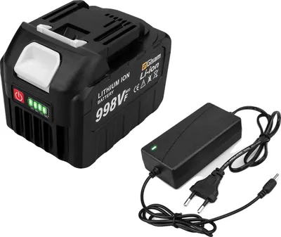 Immagine prodotto di Batteria ricaricabile agli ioni di litio, capacità 22500 mAh, compatibile con utensili elettrici, 1x998VF-1xcaricabatterie