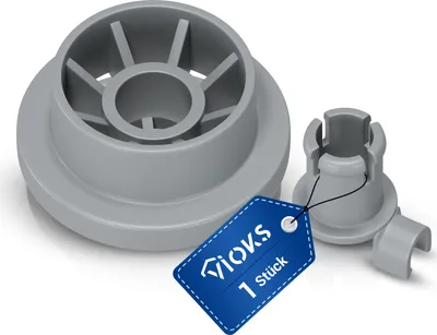 Produktbild von VIOKS Korbrolle Ersatz für Bosch 00165314 Unten Ø39 mm grau für Spülmaschine