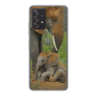 Produktbild von MuchoWow® Handyhülle Schutzhülle Hülle für Samsung galaxy a73 Elefant - Tiere - Sand - Natur Silikon Softcase Handy Hülle - Handyhülle