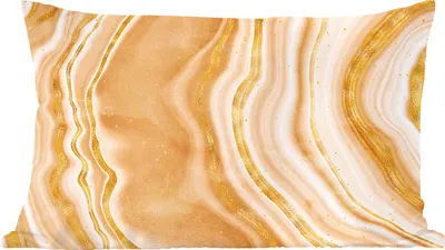 Produktbild von MuchoWow® Zierkissen Sofakissen Wohnzimmer Dekokissen 60x40 cm Achat Stein - Gold - Edelsteine - Luxus - Kopfkissen - Polster mit Foto