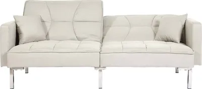 Produktbild von Schlafsofa HWC-K65, Schlafcouch Bettsofa Gästebett, Schlaffunktion Liegefläche 170x104 cm  Stoff/Textil creme-beige