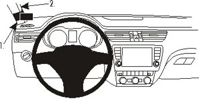Produktbild von Brodit ProClip Fahrzeughalter 804887 - Linksbefestigung - Skoda Octavia III 13-21