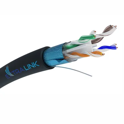 Produktbild von Extralink, CAT6 FTP (F/UTP) V2, Outdoor, verdrilltes Netzwerkkabel, 25M