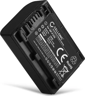 Produktbild von CELLONIC 1x Akku für Kamera Kompatibel mit Sony FDR-AX33, HDR-CX250, HDR-CX270, NP-FV70 - (650mAh, 7.4V)