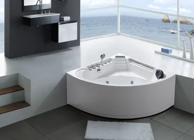Produktbild von WHIRLPOOL BADEWANNE WASSERSTRAHLMASSAGE BADEWANNE 1 PERSOON 135 x 135 x 62 cm Daisy