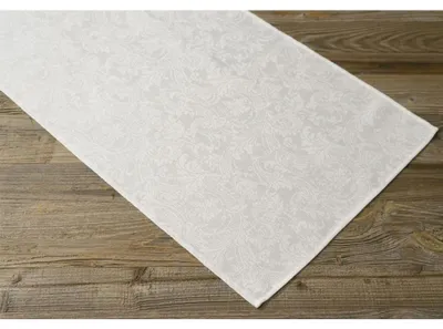 Immagine prodotto di Runner da tavola MILA motivo damascato bianco, lino e cotone, in 47x100 cm