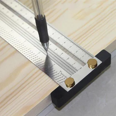 Obrázok produktu pre Mechanické T-pravítko – vysoká kvalita – 8 palcov – tesárske pravítko – rysovacie pravítko