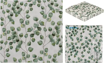 Image de Ootb paquet 20 serviettes papier33x33 feuilles basque vert vert One Size