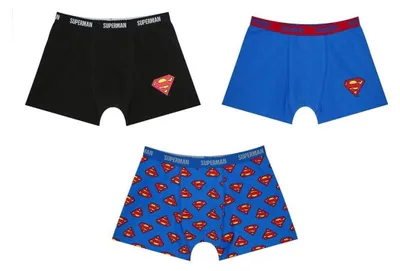 Produktbild von Superman - Boxershorts für Herren, Stretch (3er-Pack) GT53613 (S) (Blau/Rot/Schwarz)