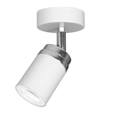 Zdjęcie produktu dla Spot reflektor Reno biały mat-chromowany 1xGU10x15W metal wym:17x8x8cm IP20 Luminex