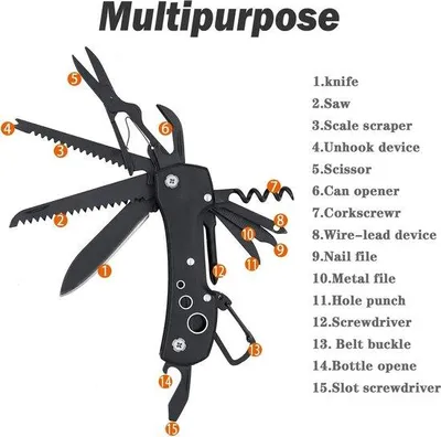 Immagine prodotto di Coltello multiuso in acciaio inossidabile per il campeggio