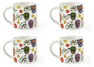 Zdjęcie produktu dla Excelsa Set Von 4 Espressasse 10 cl Calavera Porzellan Bunt