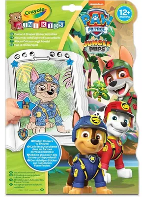 Produktbild von Crayola Mini Kids - Colour & Shapes activity book - Paw Patrol, 32 Seiten, Junge/Mädchen, Aufkleber enthalten, Malbuch/Album