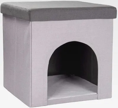 Produktbild von Hundehöhle 50x50x50cm, grau, Katzenhöhle, Hundebett, Katzenhaus