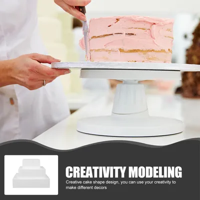 Produktbild von Styroporkuchen-Dekorationen – Set mit 4 Stück für Tortendekoration und Blumenarrangements