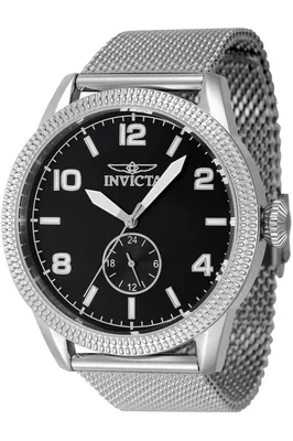 Immagine prodotto di Invicta Vintage 47134 Orologio da Uomo - Movimento al Quarzo - Acciaio Inossidabile con Quadrante Nero - 44 mm