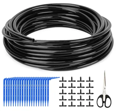 Tropfschlauch 30 m, 3/5 mm, 20 Tropfer + T-Verbinder