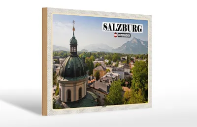 Produktbild von Holzschild Reise Salzburg Nonntal Österreich 30x20cm