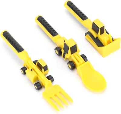 Image de Set de couverts de chantier, couverts pour enfants et jouets éducatifs pour les tout-petits et les bébés