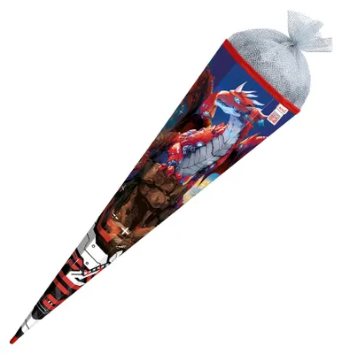 Produktbild von Schultüte / Zuckertüte / 85cm / eckig / "Robo Drache"