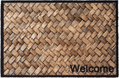 Produktbild von Fußmatte Prestige 50x75 cm, Welcome korb optik, waschbar, Schmutzfangmatte