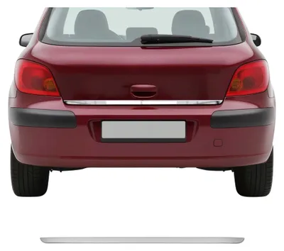 Image de Garniture de Hayon Coffre pour Peugeot 307 2001-2009 acier inox, Image générée par une IA