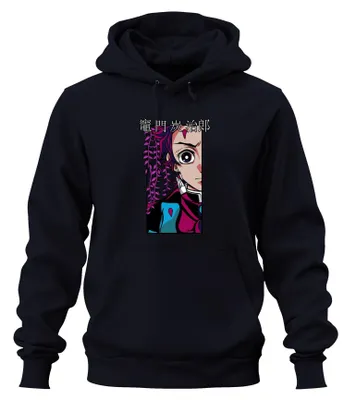 Productafbeelding van Kamado Tanjiro, Demon Slayer: Kimetsu no Yaiba, Anime, Manga, Cosplay, Fanartikel, Uni Hoodie, Marineblauw, Maat S