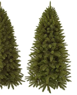 Produktbild von Forest Frosted halve/muur künstlicher Weihnachtsbaum 215xø122cm | grün mit gefrosteten Details