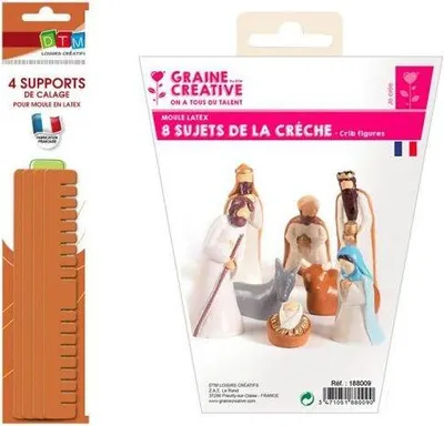 Produktbild von Kleine Gipsformen aus Latex Figuren der Krippe + 4 dunnage unterstützt