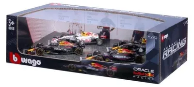 Productafbeelding van Bburago 1:43 RACE Formule F1 4PAC – Red Bull Racing RB20 (2024) #1 M. Verstappen #11 S. Perez