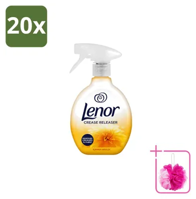 Productafbeelding van 20 x Lenor Anti-kreukspuit Summer Breeze - Textielverfrisser - 500 ml - Voordeelpakket - 20 stuks