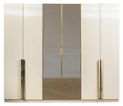 Produktbild von r Beiger Kleiderschrank Holzmöbel Designer Aufbewahrungsschrank