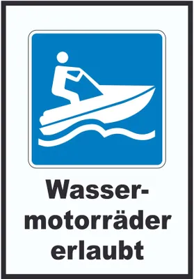 Produktbild von Jetski fahren erlaubt Symbol und Text A0 (841x1189mm)