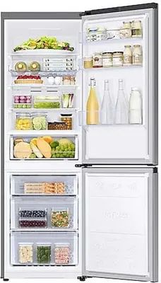 Obrázek produktu pro Samsung RB34C602DSA, 344 l, Beznámrazový systém (chladnička), SN-T, 8 kg/24h, D, Grafit, Stříbrná