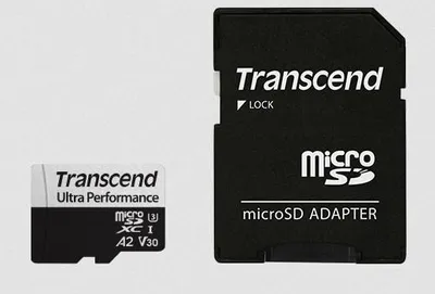 Productafbeelding van Transcend microSDXC 340S, 64GB, Class 10, UHS-I, U3, A2