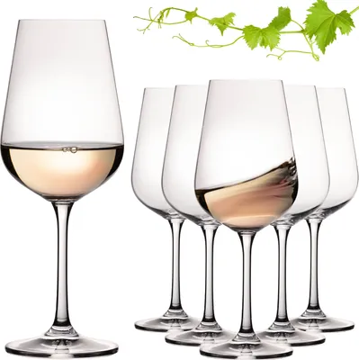 Produktbild von IMPERIAL Weißweingläser 360ml "Barcelona" Set 6-Teilig Riesling Glas aus Crystalline Glas Weingläser Spülmaschinenfest