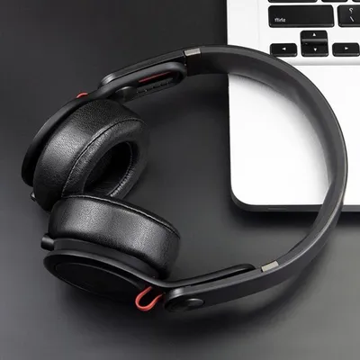 Ohrpolster Ersatz On-Ear Kopfhörer, Earpads Kissen - Schwarz, Geräuschisolierend.