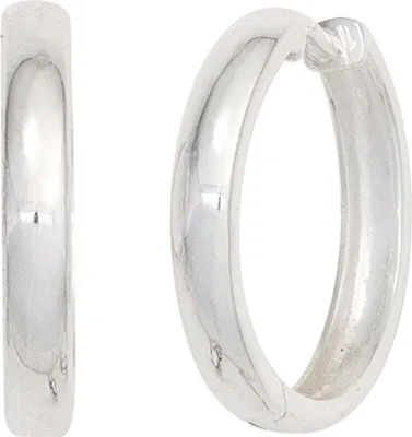 Produktbild von JOBO Creolen 925 Sterling Silber rhodiniert Ohrringe Klappmechanik