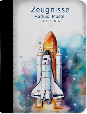 Produktbild von Zeugnismappe, Zeugnis Ordner A4, Spaceshuttle