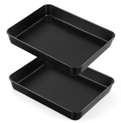 Backblech-Set 2er, antihaft, Edelstahl, 26,5x20,6x5 cm
