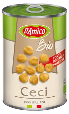 Produktbild von D'Amico Kichererbsen 400g – Organisch, nachhaltig, vielseitig