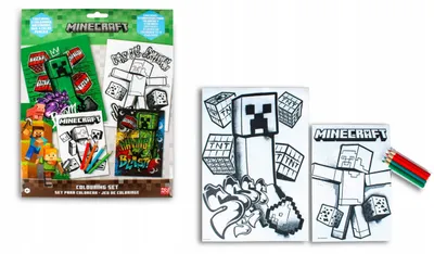 Immagine prodotto di Kids Euroswan | Libro da colorare Minecraft - 1 pezzo - Giocattolo creativo - Motivo Creeper - Set da colorare per bambini